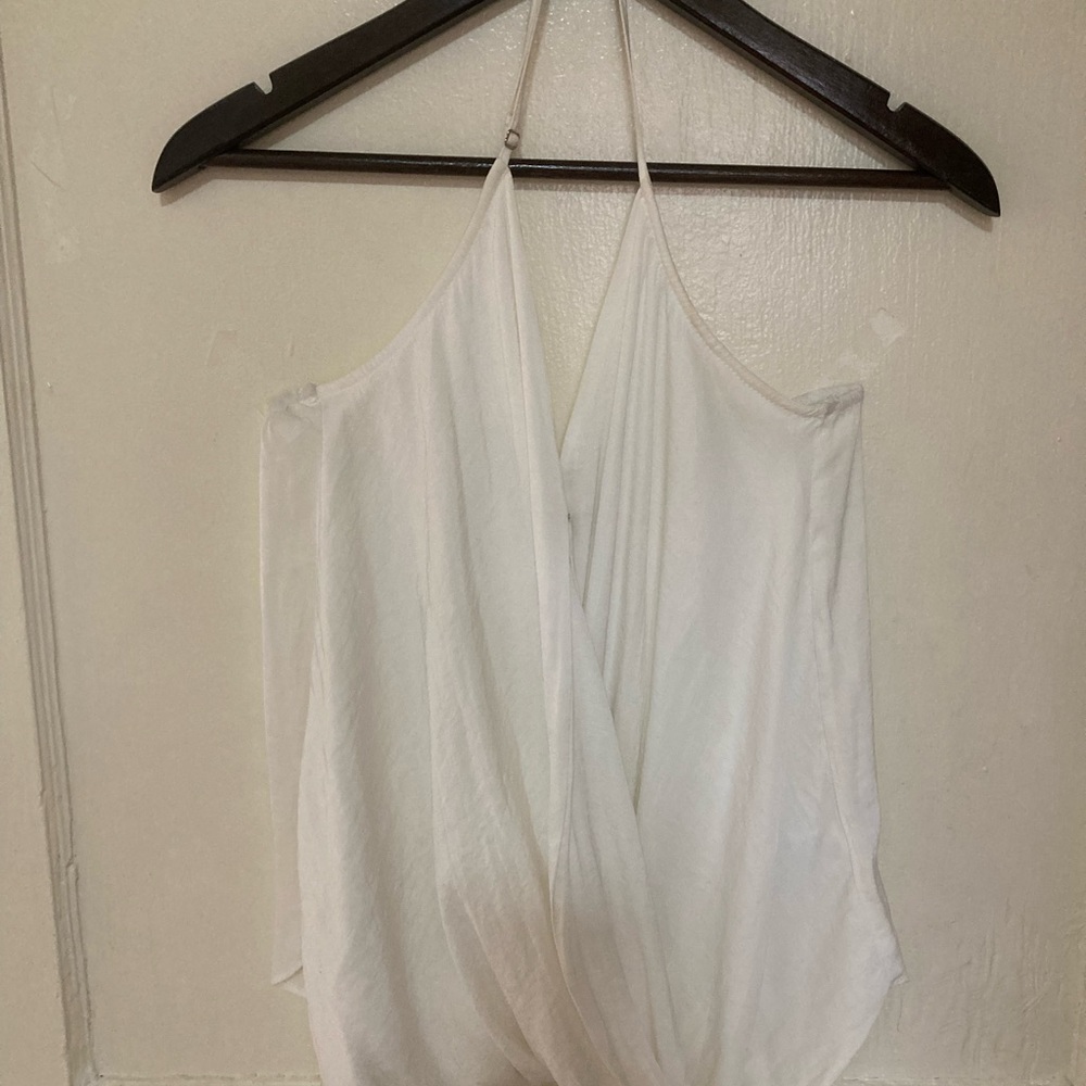 Naked Zebra white halter camisole